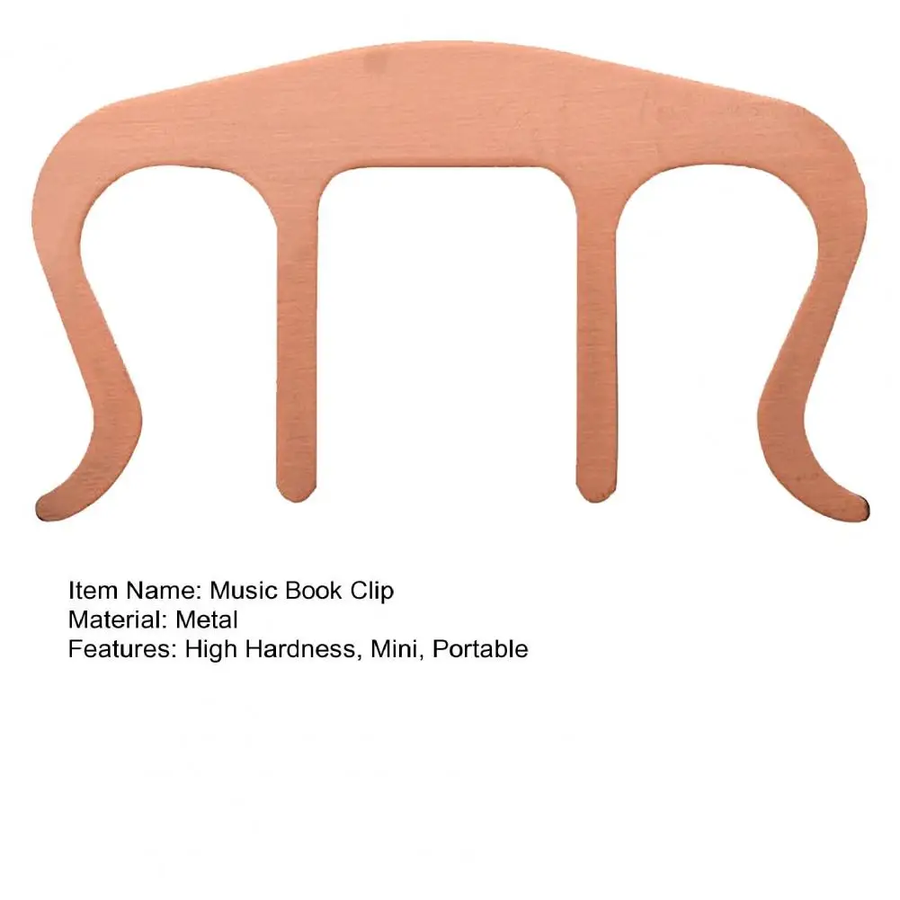 10cm Music Book Clip Mini Polished Metal High Hardness Piano Score Music Piano Page Holder Rack Musical Instruments Accessories