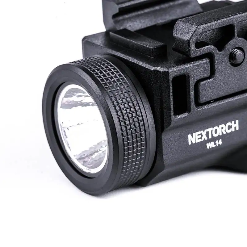 NEXTORCH WL14 Rechargeable Compact Mini Tactical Flashlight, Compatible with MIL-STD-1913 and Glock, 500 Lumens 115m Beam