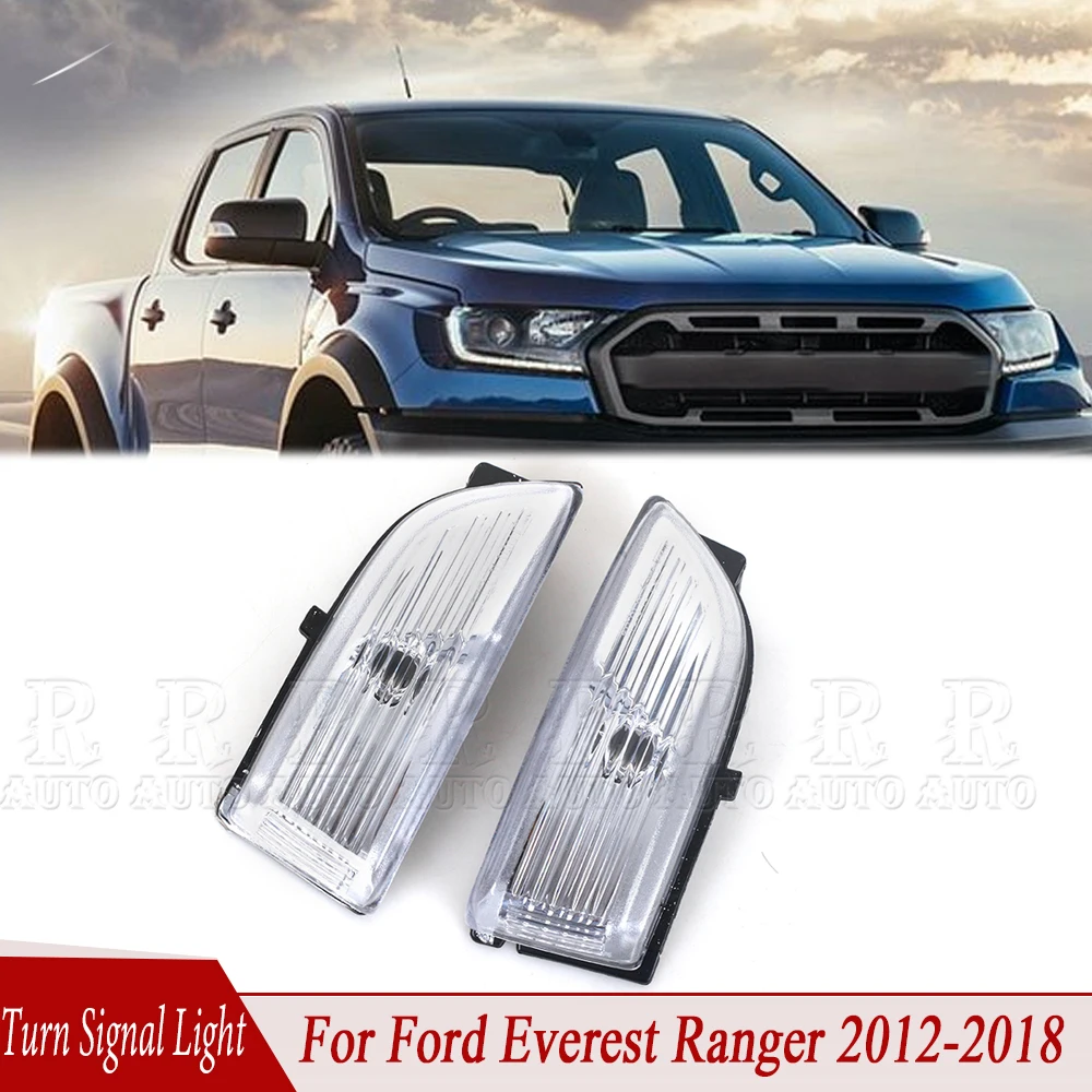 Car LED Rearview Side Mirror Turn Signal Light Indicator Lamp Side Repeater Lamp Without Bulb For Ford Everest Ranger 2012-2018