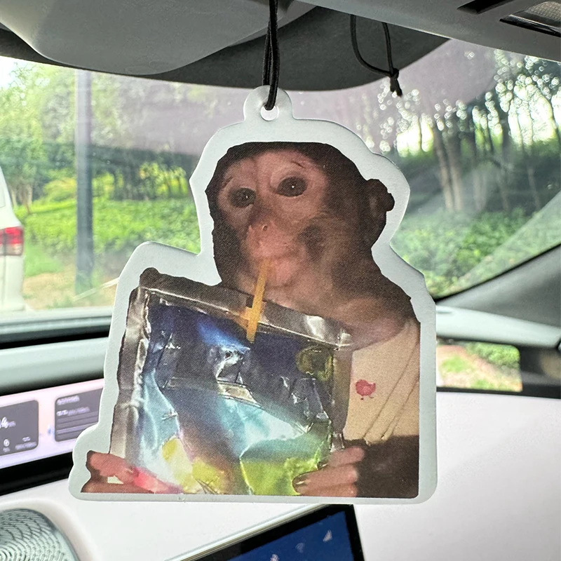 Monkey Drinking Water, Emoji, Hilton (Hotel Scent) Car Air Freshener |   Rearview Mirror Hanger & Dual-Purpose Air Vent Clip |   Natural Material Aromatherapy Tablets |   Long-Lasting Fragrance for 90 Days |   Alcohol-Free |   Not Afraid of Direct Exposure to the Sun |   Designed Specifically for Odor Removal in Cars, Closets, and Bathrooms. |   Cartoon Animation Graphics |   Unisex |   Luxury-Grade Fragrance |   Same as Five-Star Hotels