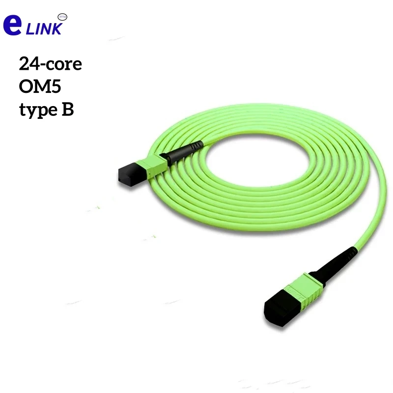 MPO Fiber Optic Patch Cord OM5 Type B 24 cores female male MTP optical Jumper Patch Lead 1m 3m 5m 10m 15m 20m multimode MPO-MPO