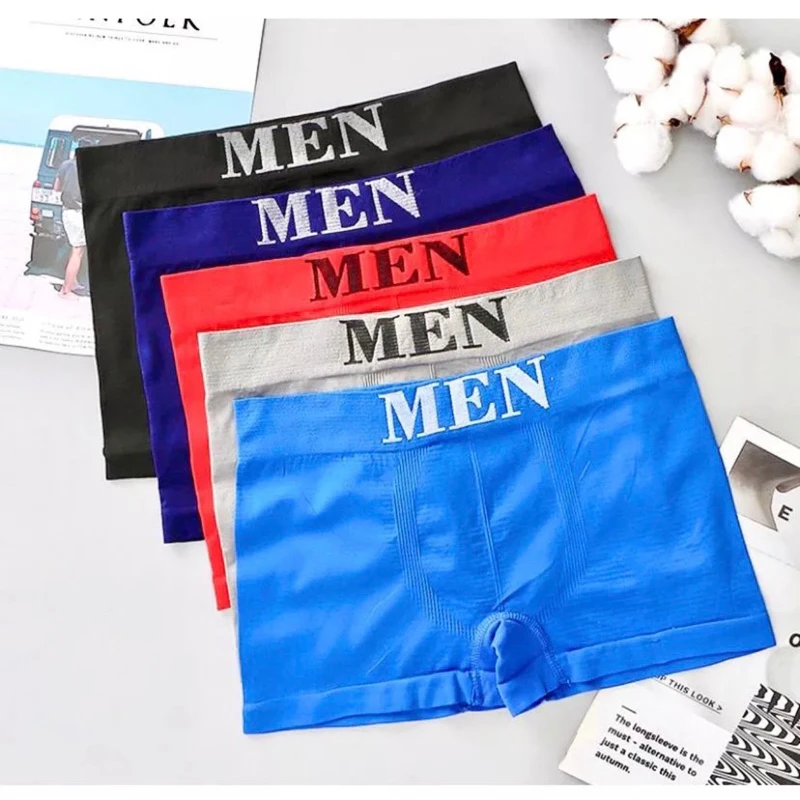 Kit with 4 Microfiber Seamless Men's Boxer Briefs