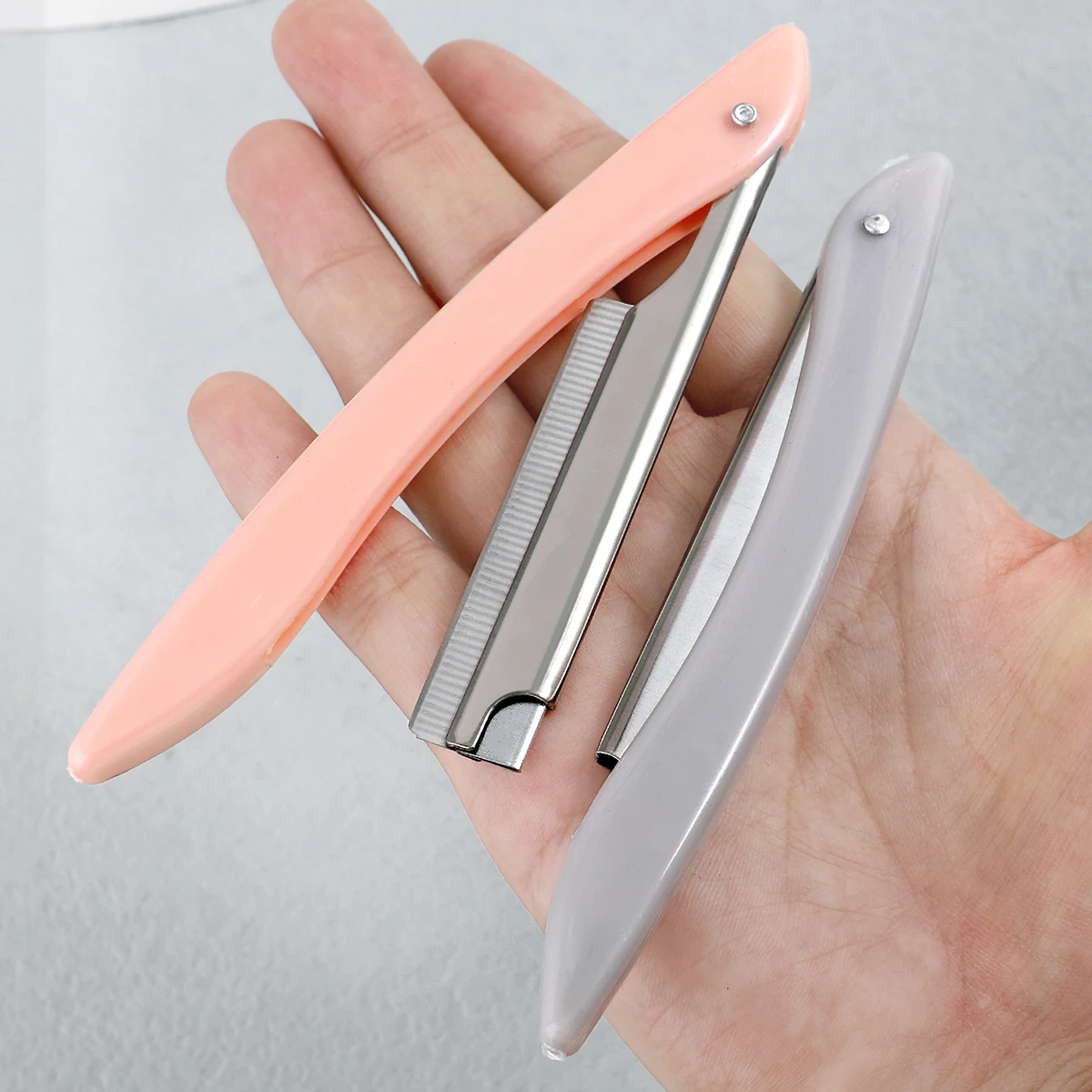 2er-Pack Rasiermesser Augenbrauen-Trimmer, Edelstahl-Haartrimmer, Professioneller Gesichts-Augenbrauenrasierer, nur für Männer und Frauen. – Detail 6