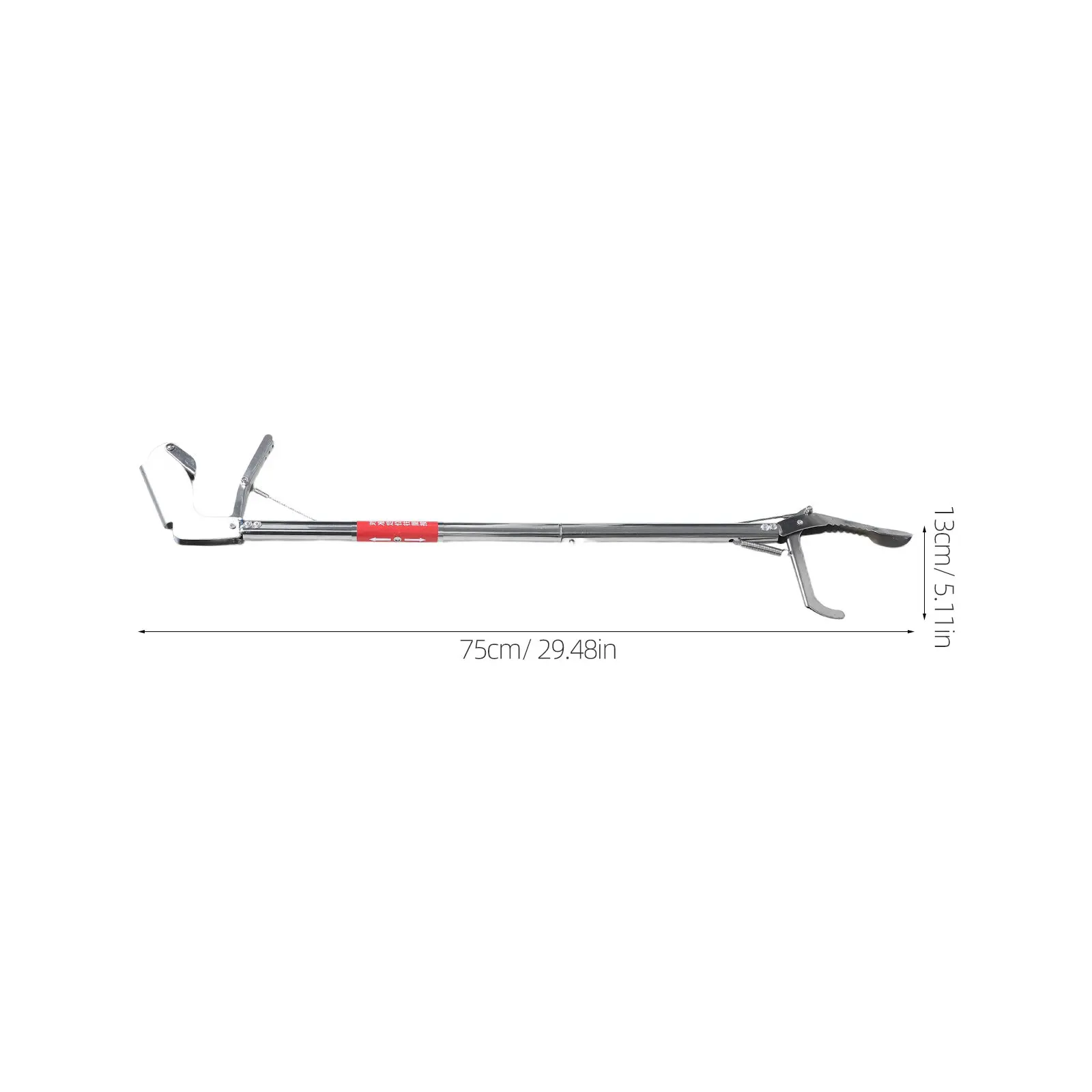 Stainless Steel Collapsible Crab Tongs Extended Handle Non-Slip Clamp Seafood Tool for Catching Mud Eels Snakes Lobsters