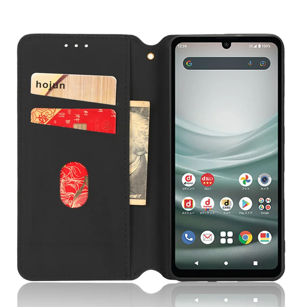 Flip Leather Cover For Sharp Aquos Sense7 6.1