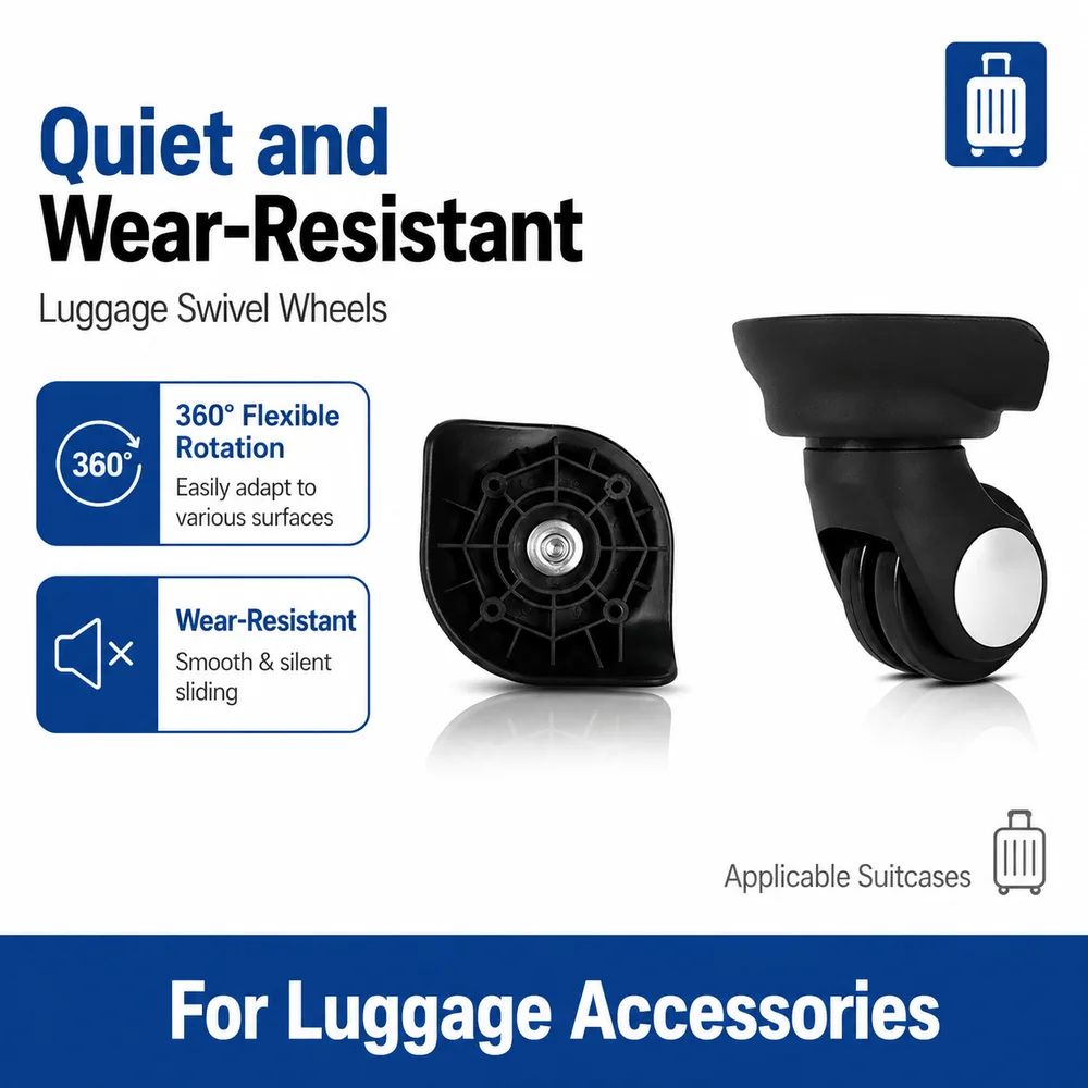 Universal Luggage Wheels For American Tourister JL-028 JL-011 360° Silent Swivel Caster Suitcase Replacement Parts Rolling Parts