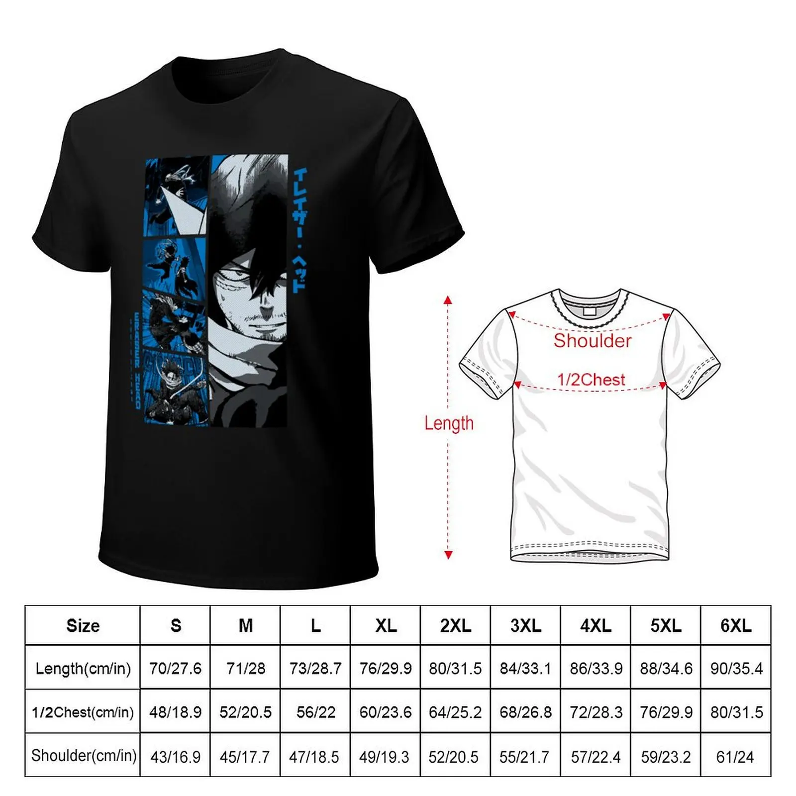 Eraser Head || Manga Panel Design ||BL|| T-Shirt Street Fashion Casual Tee Shirt