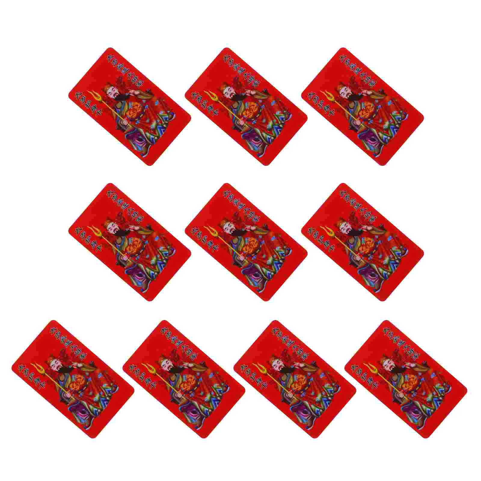 10 Pcs Year of Tai Sui and Snake Wealth Protection Amulet Japanese Decor Chinese Style Card Pvc