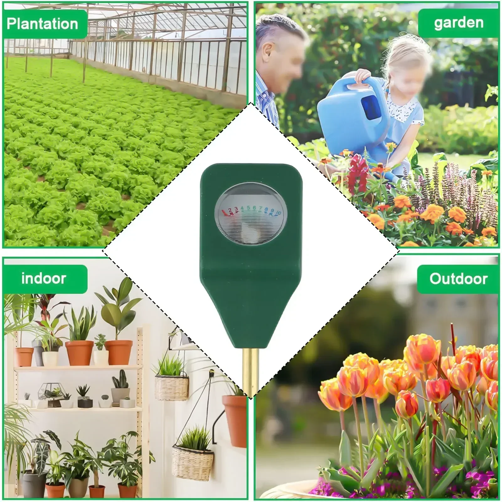 1x Soil Moisture Sensor Portable Hygrometer Tester Detection Garden Flower Plant Soil Tester Moisture Hygrometer Plant Care Tool