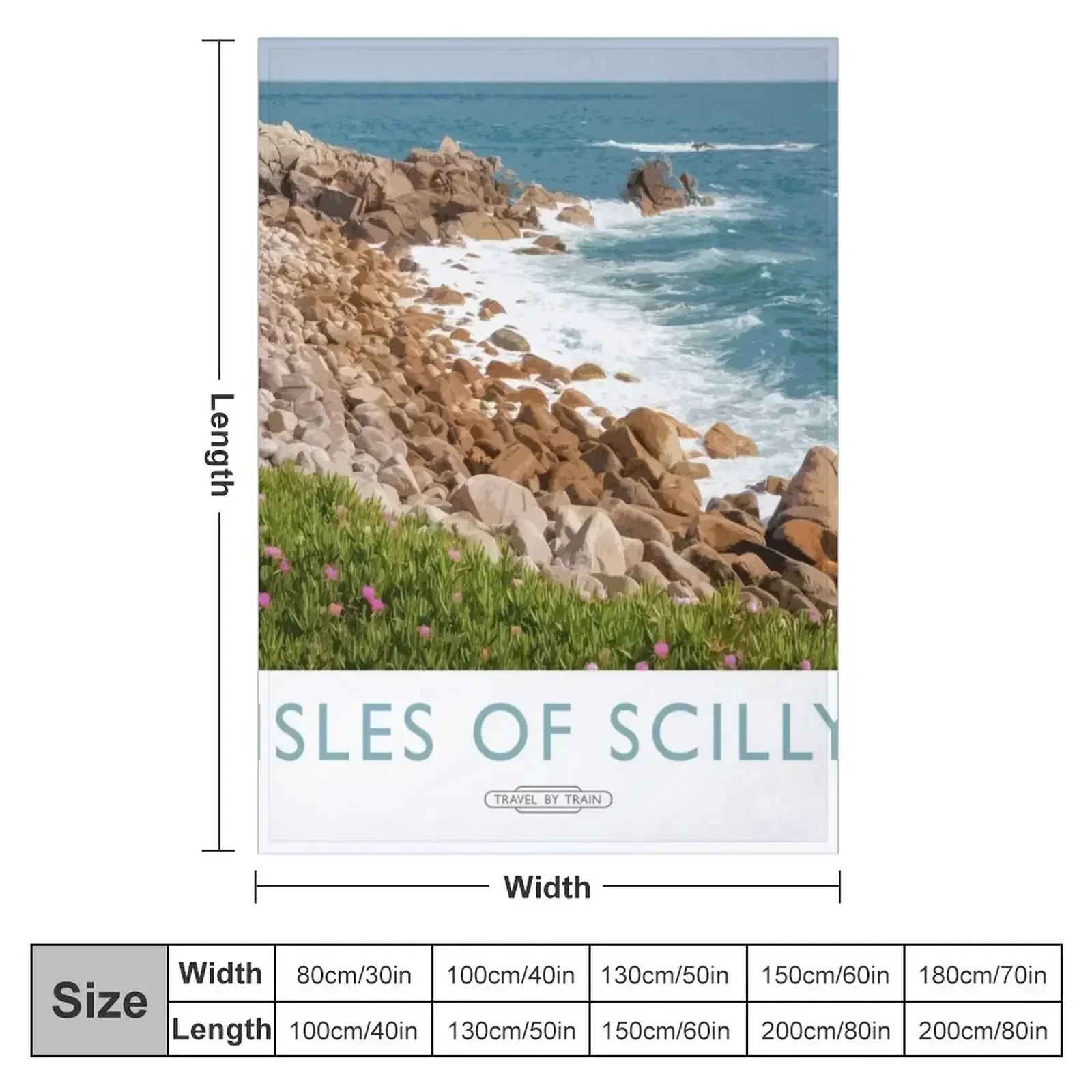 Isles of Scilly Throw Blanket couch cozy soft plush fuzzy picnic outdoor blanket
