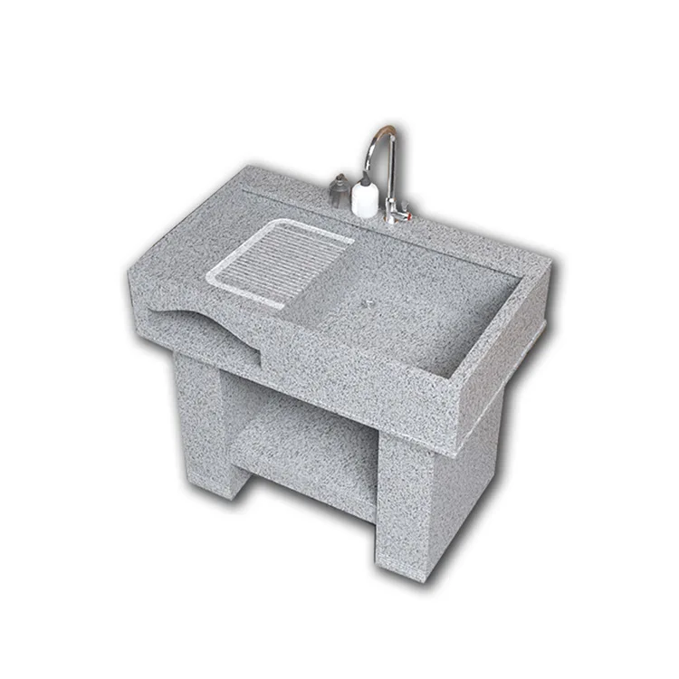 

Outdoor granite wash basin stone laundry pool with washboard platform courtyard sink splicing yard stone sink