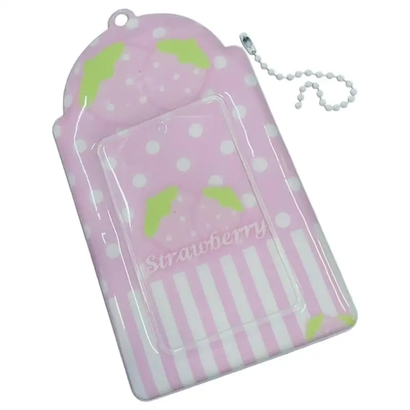 Y1UB Cartoon Photo Card Case 3Inch Photocard Sleeves Photo Card Protectors Photo Card Covers for Keychain Backpacks Charm