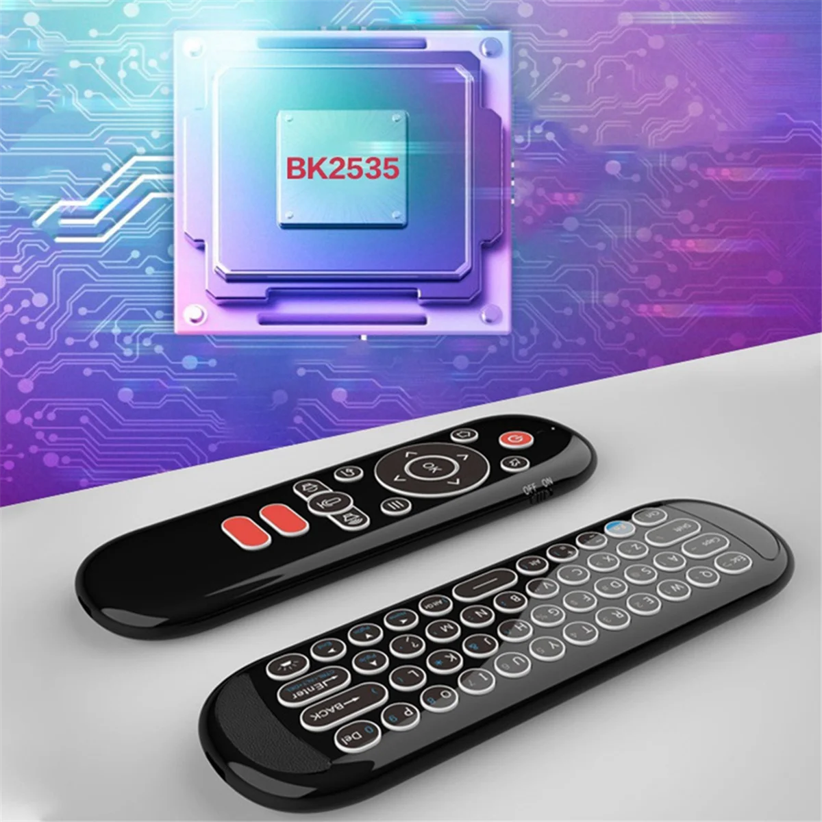 GOB-o2.4G IR ماوس هوائي للتحكم عن بعد USB استقبال الإنجليزية لوحة مفاتيح صغيرة لاسلكية لصندوق التلفزيون الذكي أندرويد مع