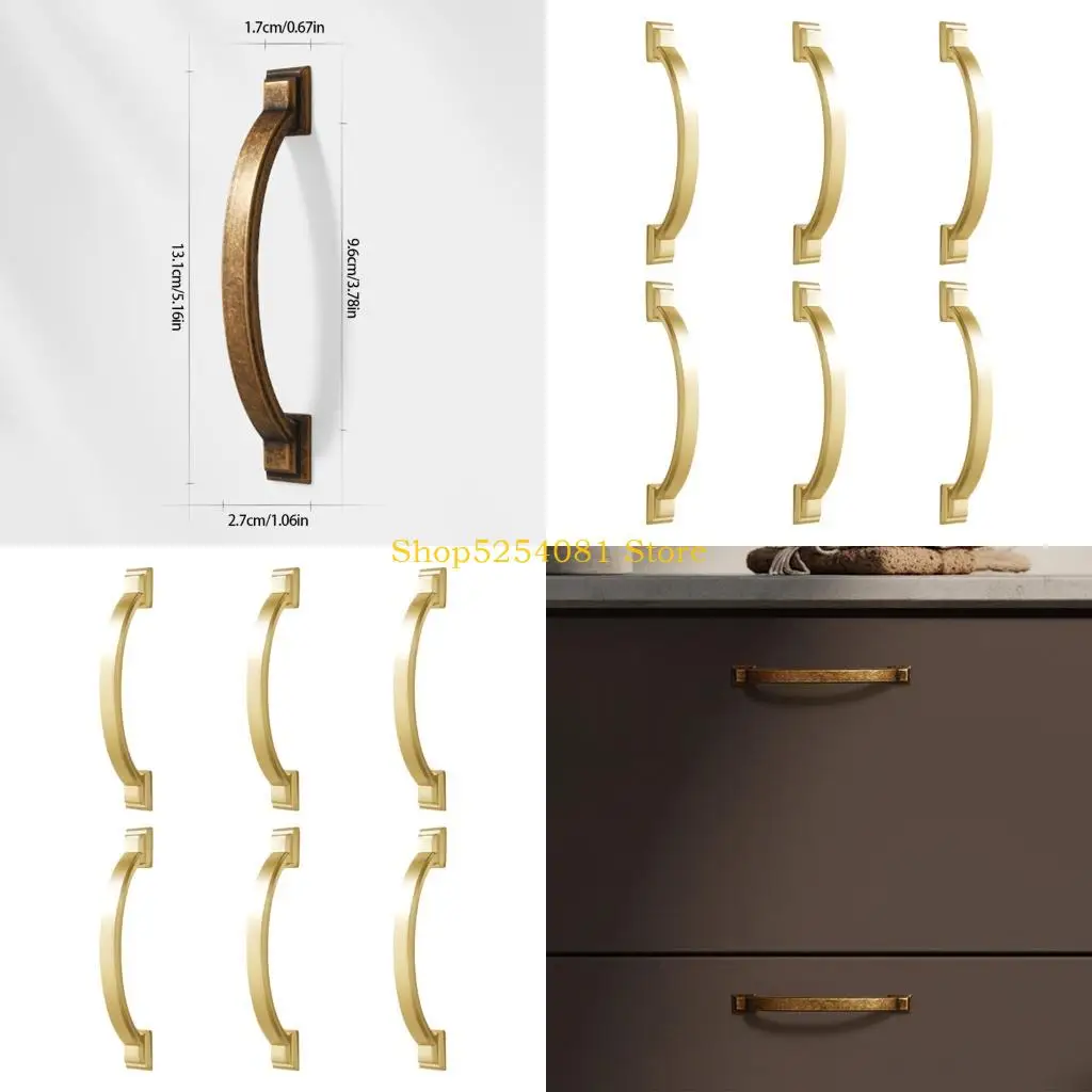 AXYC Pack Of 6 Cupboard Handles Elegant Design Strong Hardware Modern Classical Styles Suitable for Wardrobe Door & Drawers