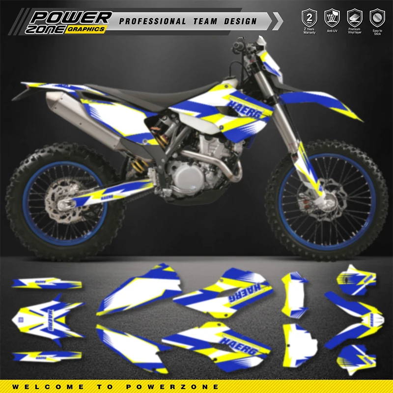 PowerZone Custom Team Graphics Backgrounds Decals Stickers Kit For HUSABERG 2013-2014 FE 390 450 570-TE250 300 -FX450-FS570 06