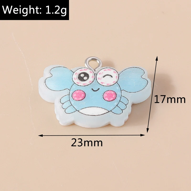Leslie Gemischte 20-teilige Harz-Anhänger in Pink, Rot und Blau für Ohrringe, Halsketten, Blumen- und Herzanhänger, DIY-Schmuckzubehör im Großhandel – Detail 10