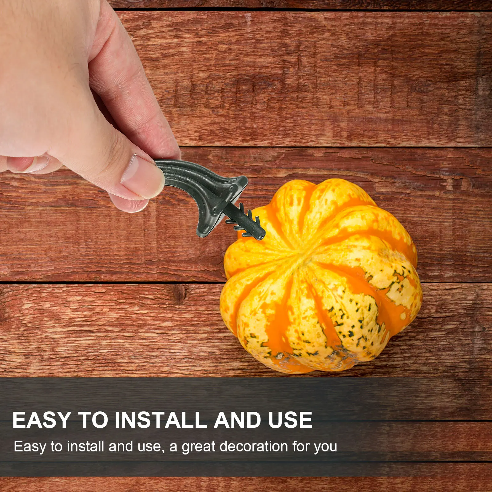 24 pezzi di accessori per zucca, steli in plastica verde, maniglie per decorazioni artigianali per festival di raccolta del Ringraziamento di Halloween