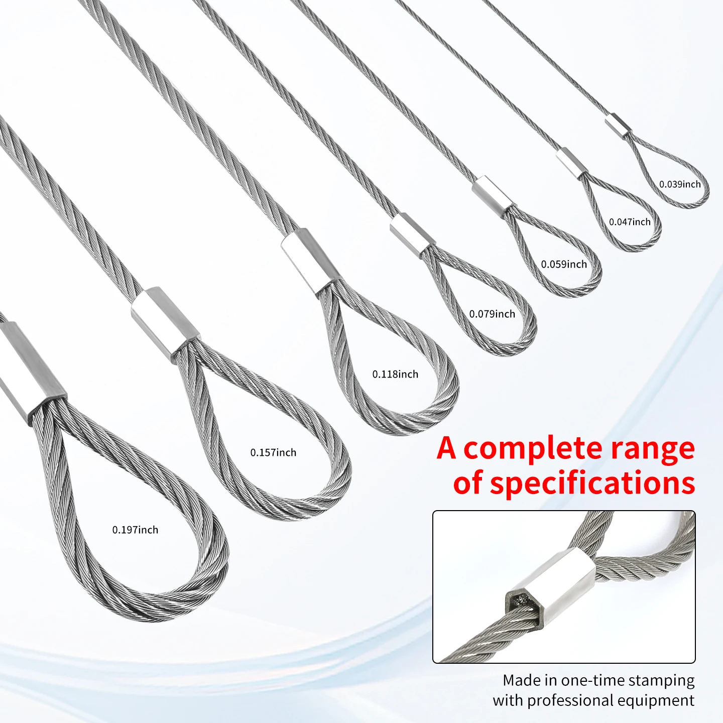 1-5mm Stainless Steel Suspension Wire Rope, Lifting Sling, Safety Rope Suitable for Lighting/Illumination Suspension
