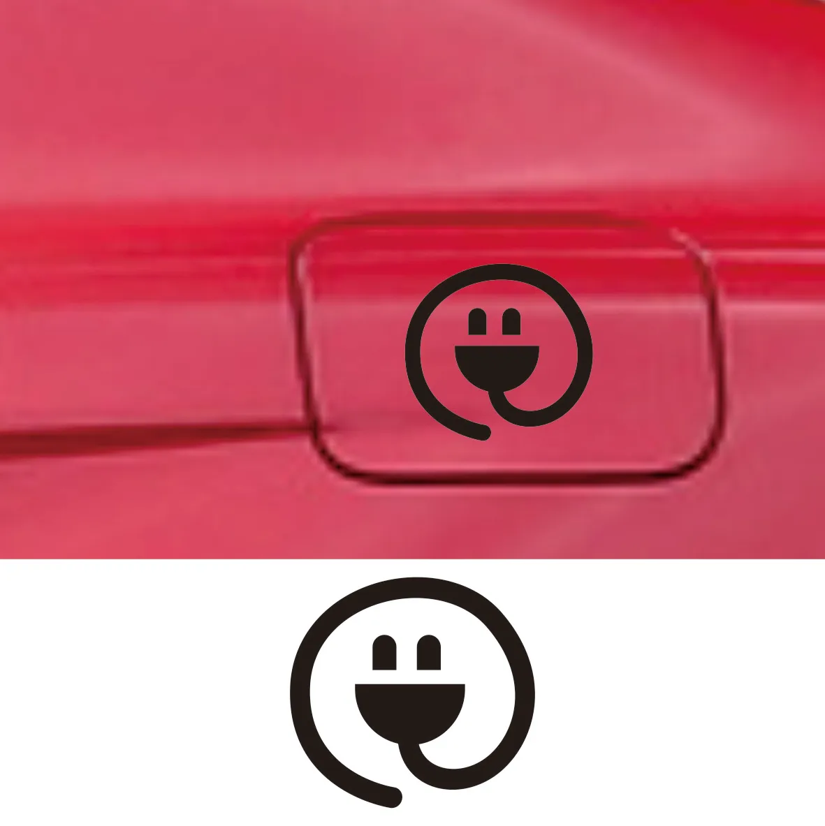 

Cheerful Lil Plug Car Stickers – Waterproof Vinyl Decals for Fuel Tank Cap & Car Decor | Cute Funny Design for Auto Accessories