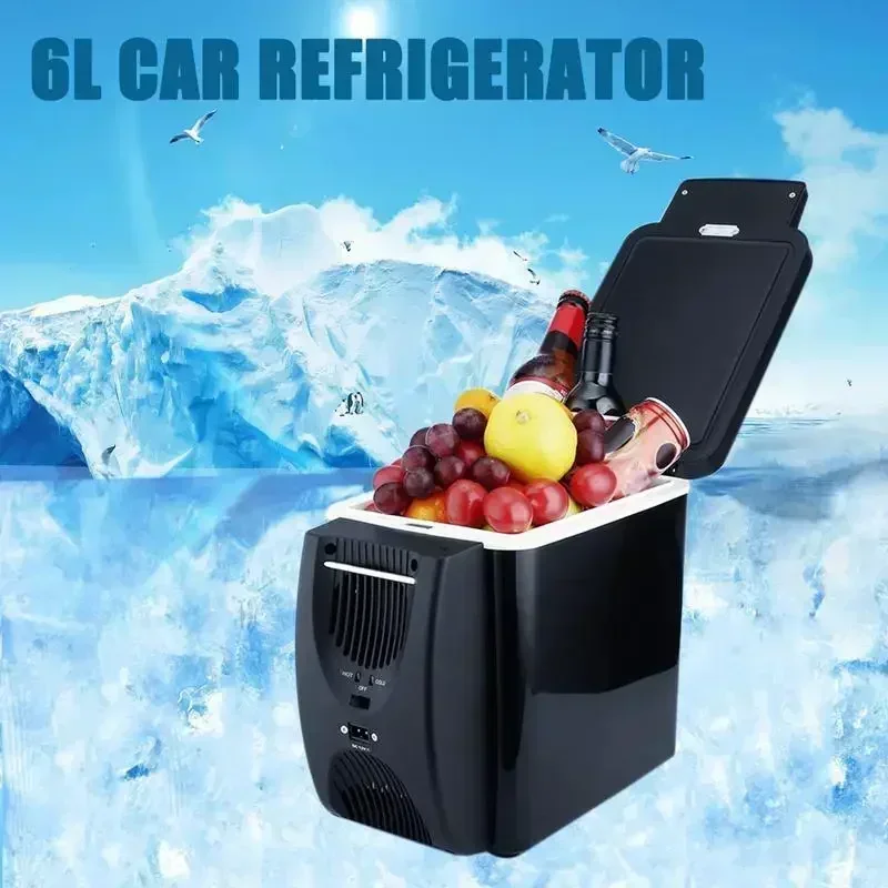 Mini Freezer 6L 12V Electric Car Refrigerator Car Freezer Cooler and Warmer Electric Fridge Portable Icebox Travel Refrigerator