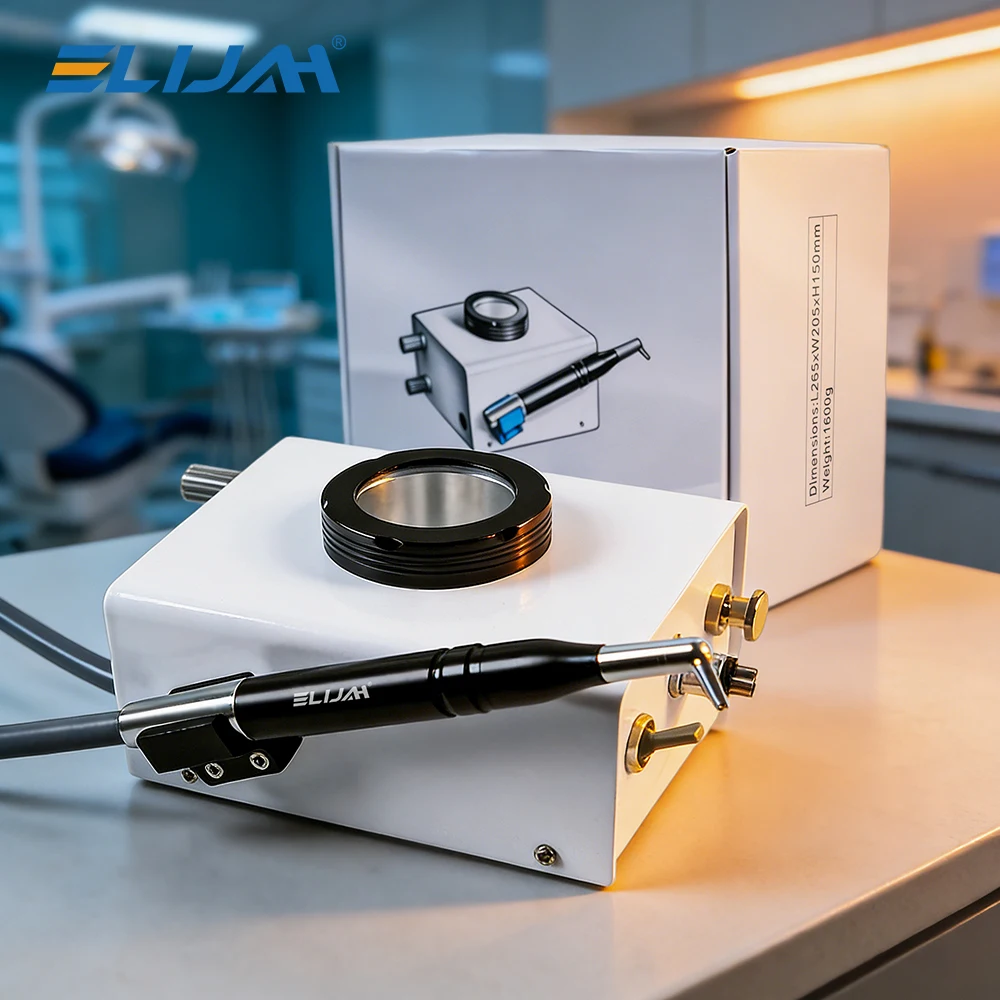 ELIJAH New Dental Sandblasting Machine Dental Teeth Cleaning Sandblaster Gun Air Polisher Desktop Type Dentistry Laboratory Tool