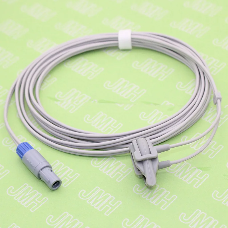 Kabel Sensor SpO2 8 Pin LEMO EMSA7-ES02289 OEM untuk Monitor tanda Vital pasien AH-10