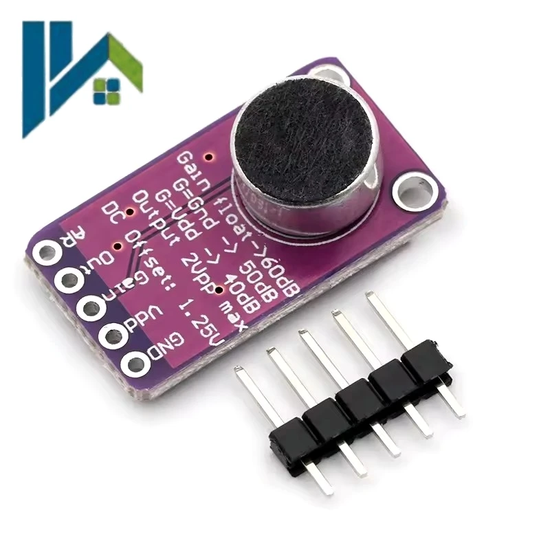 MAX9814 High‑Performance Microphone AGC Amplifier Module CMA‑4544PF‑W Auto Gain Control Audio Sound Sensor Board
