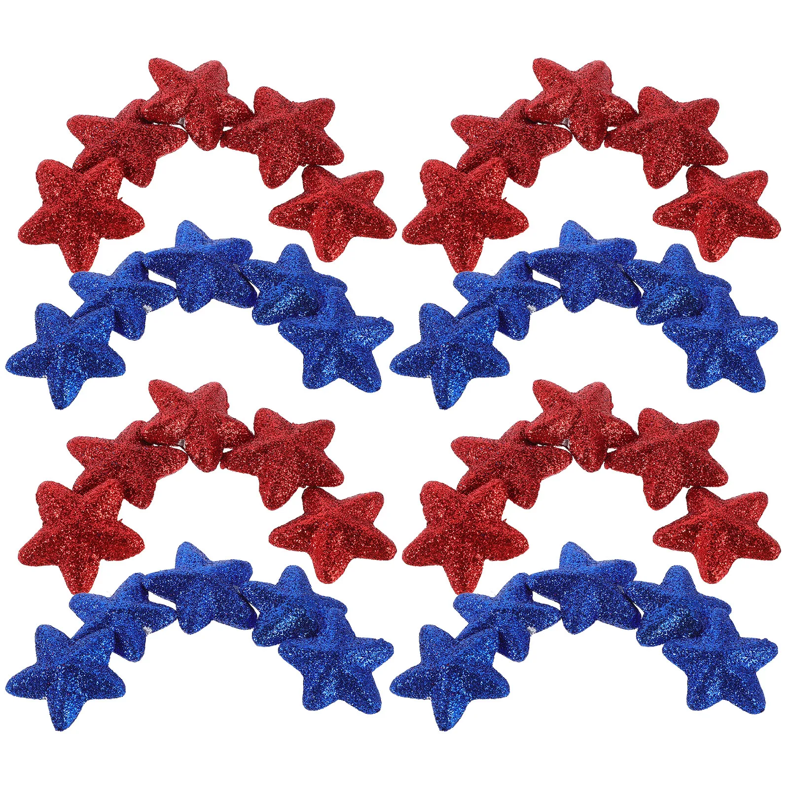 

40 Pcs Festival Supplies Pentagram Decoration Plastic Glitter Stars for Crafting