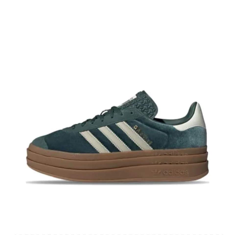 Adidas Gazelle Bold Sandy Pink Velvet IG4389 Non-slip Wear-resistant Thick-soled Low-top Sneakers for Women