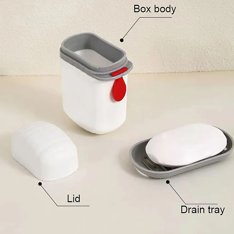 

Portable Soap Dishes Sealed Storage Box Waterproof Travel Home Bathroom Soap Box Outdoor Storage Box Soap Box Organizer Tray