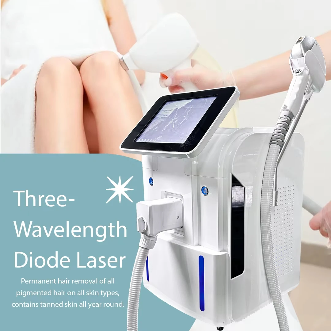 Épilateur laser à diode pour le corps et le visage, 3500W, 808nm, meilleurs résultats, cl rit, refroidissement continu de la tête, indolore, salon