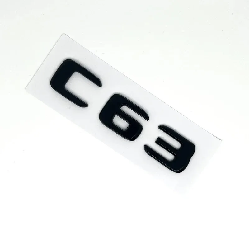 

ABS 3D Chrome C63 Logo V8 BITURBO Значок автомобиля Задняя звезда Наклейка Багажник AMG Эмблема Для Mercedes Benz C63 AMG W205 C205 Аксессуары