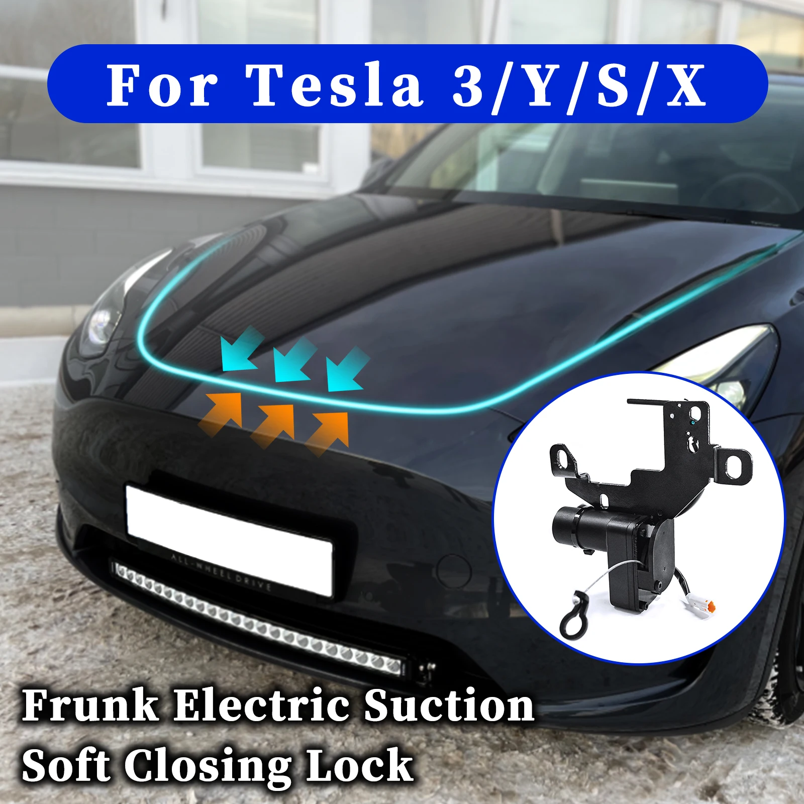 Frunk soft close für tesla modell 3 2024 highlad modell y front kofferraum saug auto lock elektrischer automatischer verschluss 2021 2022 2023