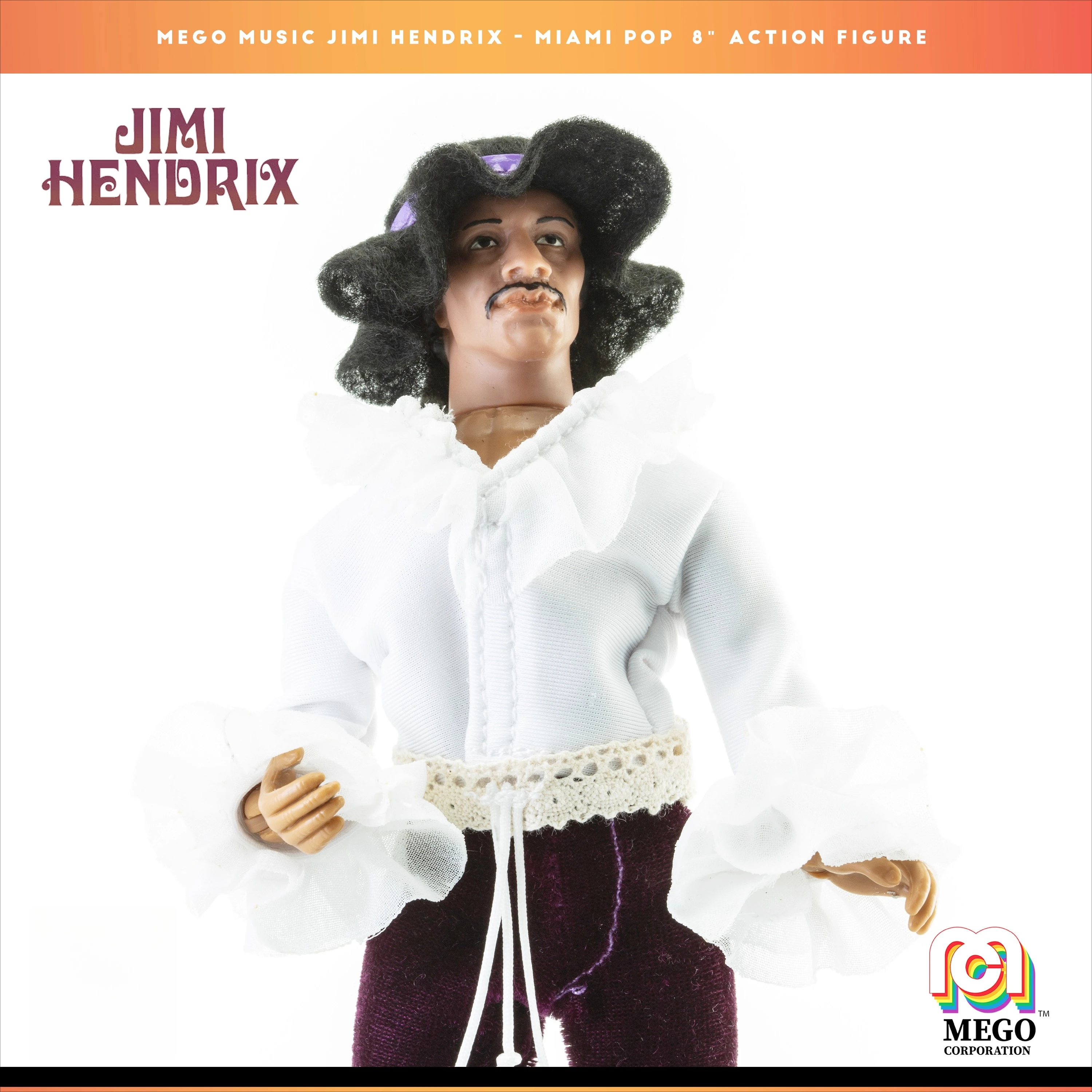 

В наличии 8-дюймовая фигурка Mego Jimi Hendrix Miami "God of Guitar" с блистерной упаковкой, коллекционные игрушки