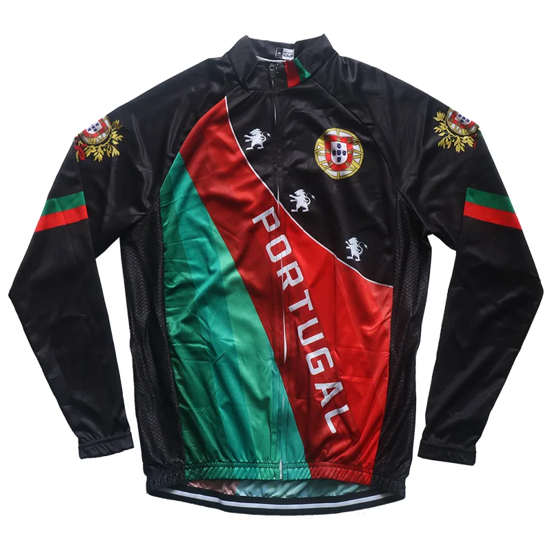 

Men Cycling Jersey Long Sleeve Top Portugal Bike Coat Road Motorcycle Shirt MTB Downhill Clothes Jacket Wear Pro Race Rider