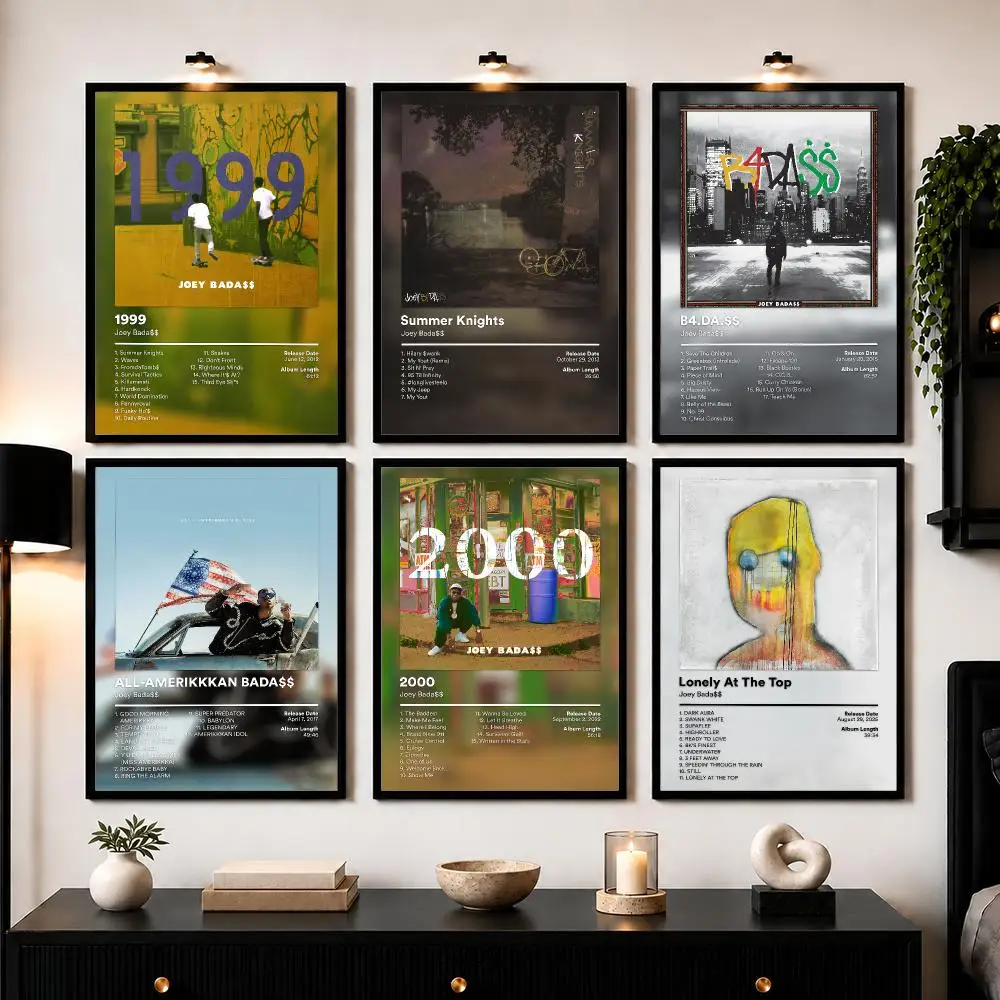 J-Joey BadasS Poster Wall Art Sticker For Living Room Bedroom Bar Home Decor Mural Painting Decoration