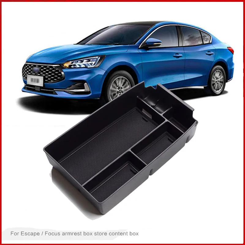

For Ford Focus/Escape 2019 Car Armrest Storage Box Center Console Container Organizer Tray Interior Accessories