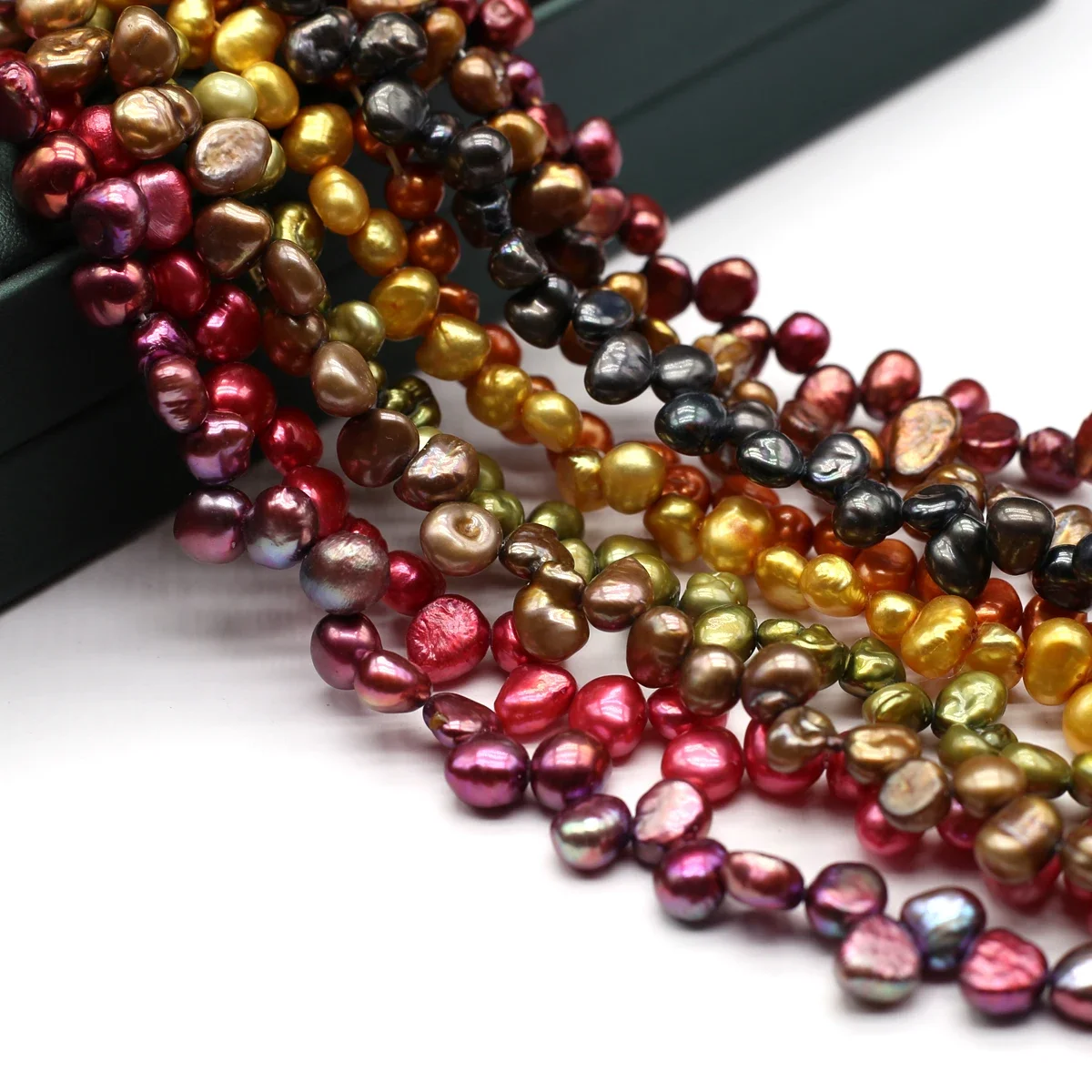 

Natural Freshwater Pearls Colorful Petals Exquisite Jewelry Accessories DIY Necklaces Bracelets Waist Beads 36cm