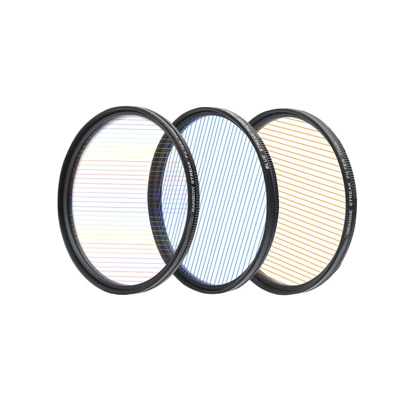 Lightdow Rainbow Yellow Blue Streak 49 52 55 58 62 67 72 77 82 mm Lens Filter for Cannon Nikon Sony Pentax Camera