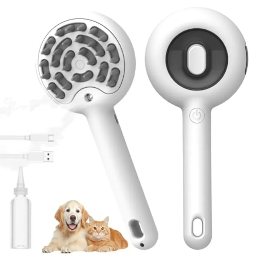 Cat Brushes for Indoor Cat 6 in 1 Pet Steam Brush for Dog Cats Grooming Kit Supplies H Grooming for Long Short H Cats Dogs Mass