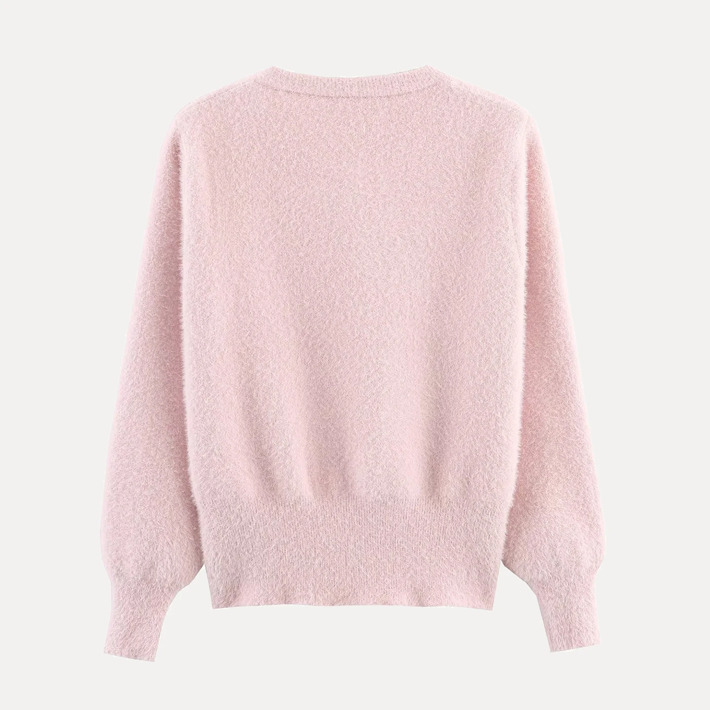 เสื้อคลุมไหมพรมถักลายดอกไม้เรียบง่าย สไตล์มินิมอล ทรงหลวม แขนยาว สำหรับผู้หญิง เหมาะสำหรับใส่ไปทำงาน ฤดูใบไม้ร่วง รุ่นใหม่ล่าสุด