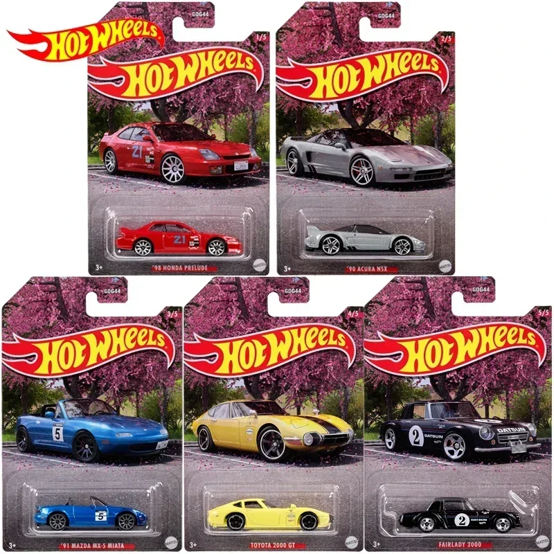 Original Hot Wheels Car Japanese Classics Diecast 1/64 Vehicles Fairlady 2000 Honda Prelude Kids Boys Toys for Children Birthday