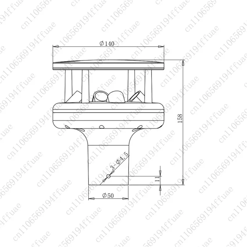 Sensore di velocità del vento Stazione meteorologica anemometro ad ultrasuoni professionale, durevole ed ecologica