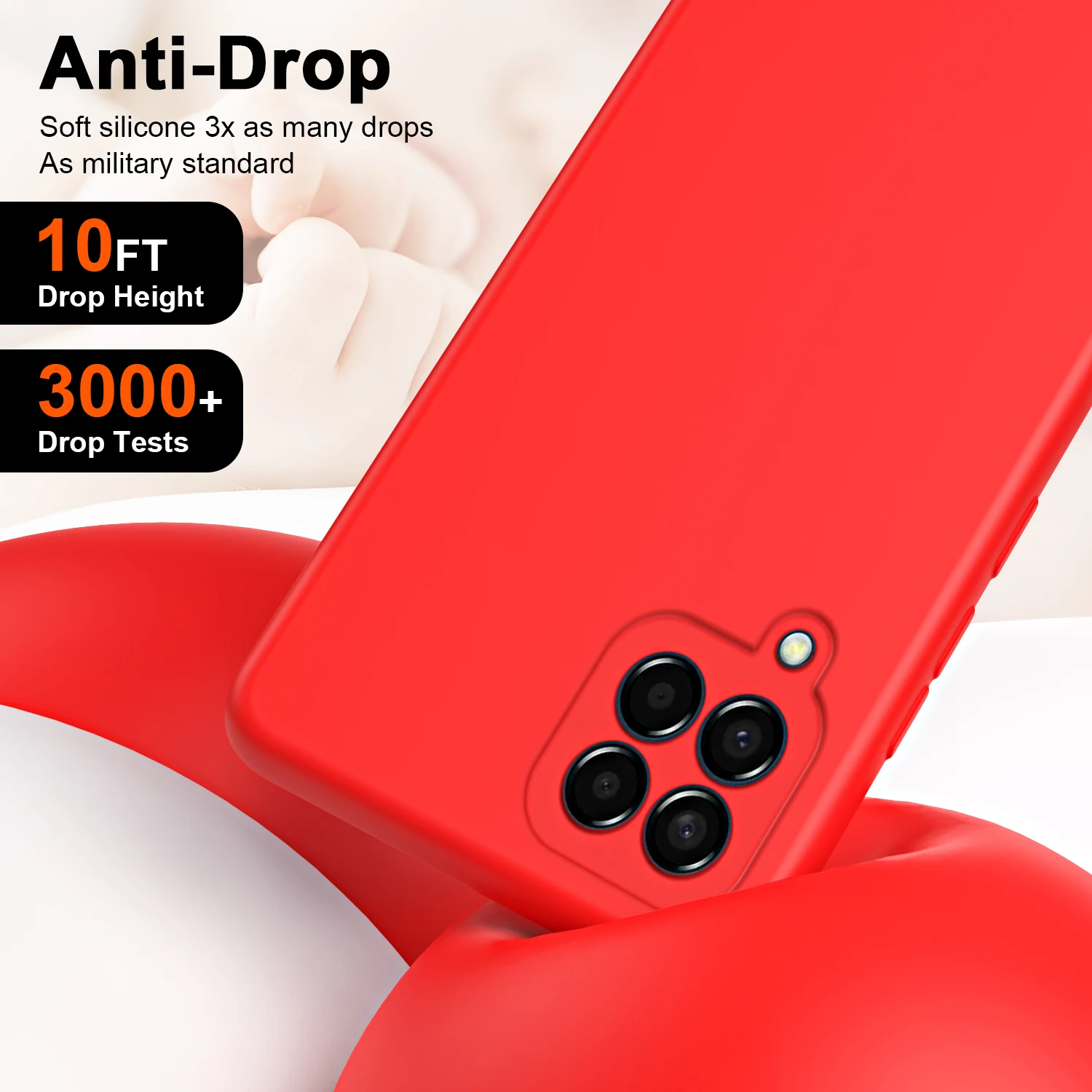 Luxus Original Telefon Fall für Samsung A12 M12 F12 Flüssigkeit Silikon Fundas Für Galaxy A12 4G 5G Kamera Schutzhülle fall – Detail 4