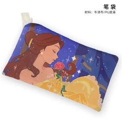 Disney Beauty and the Beast P8871 Anime Customized Cosmetics Bags Cartoon Pen Bag Storage Handbag Stationery Birthday Gift