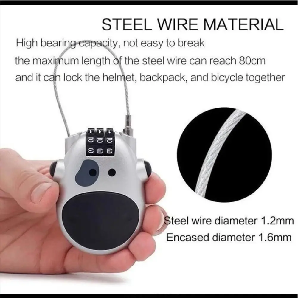 NEW Retractable Motorcycle Cable Lock Steel Wire Anti-Theft Password Lock Flexible Cable Security Lock Motorcycles Accessories
