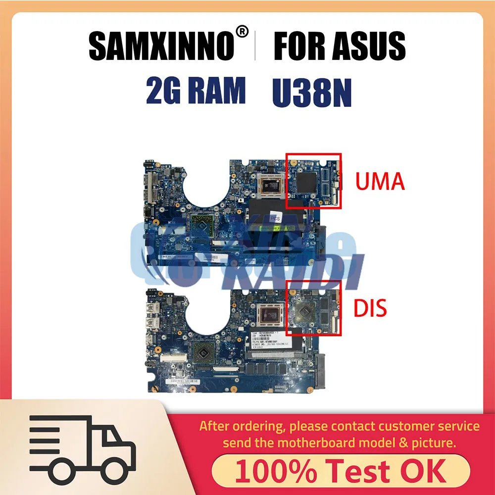 

Laptop Motherboard For Asus U38 U38N U38N U38DT Ultrathin Notebook Mainboard With A8-4555M CPU 2GB-RAM Systemboard