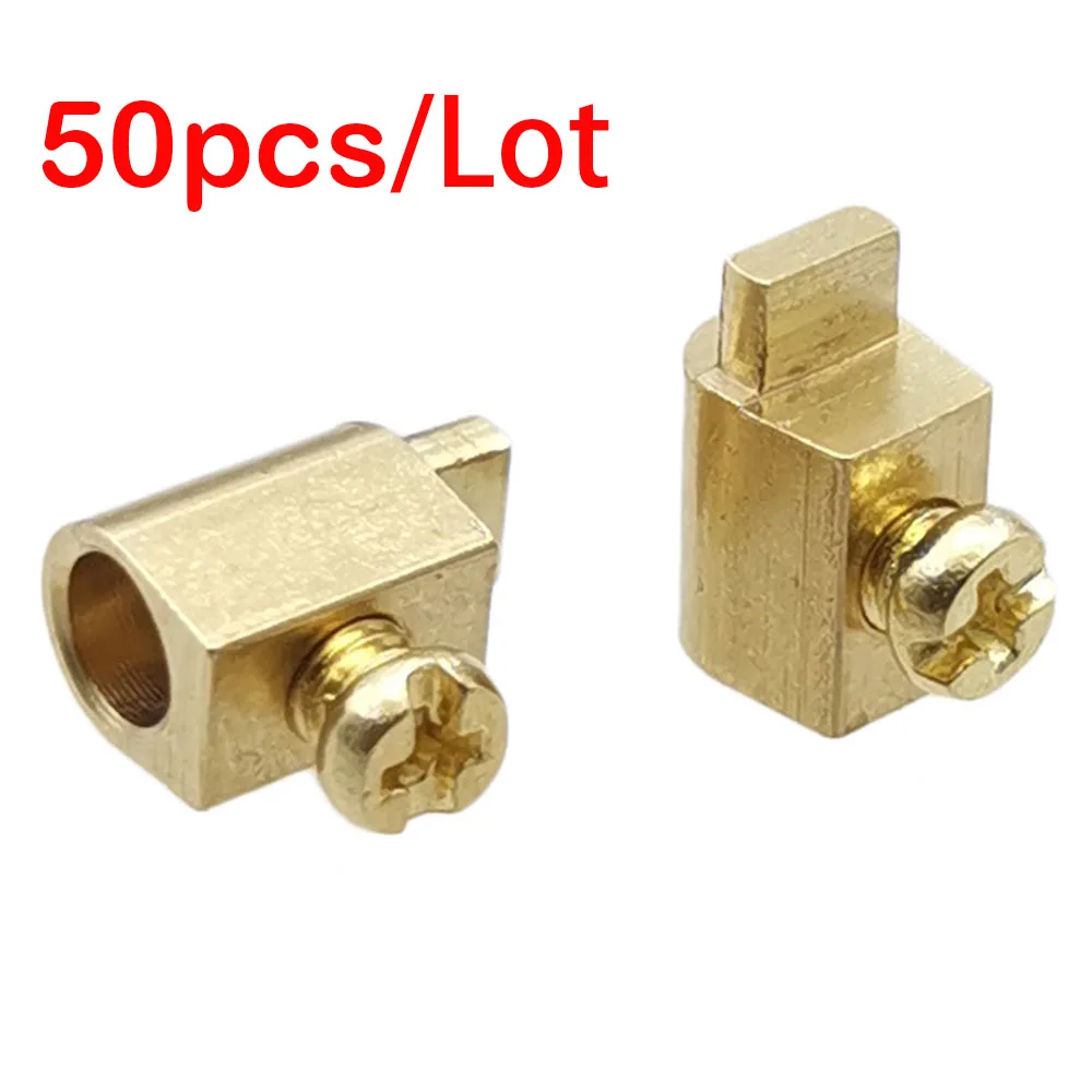 50pcs/Lot Power Terminal Block PCB Board Welded Switch Terminal Block Horseshoe Shape Half Round Cable Connector With M3 screw