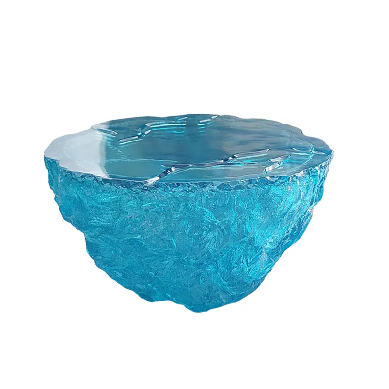 

New Designer Round Table Chair Hotel Coffee Table Art Ornament Furniture Creative Transparent Resin Floor Decoration