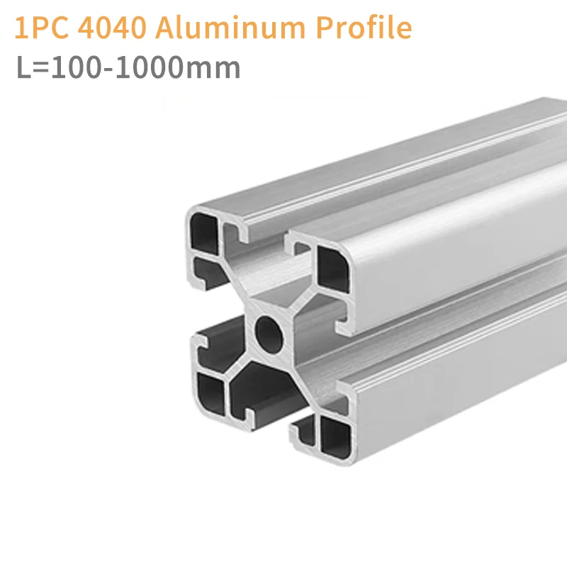 

1PC 4040 aluminum profile European Standard Anodized Extrusion 200 300 400 500 800 1000mm Length Linear Rail For CNC 3D Printer